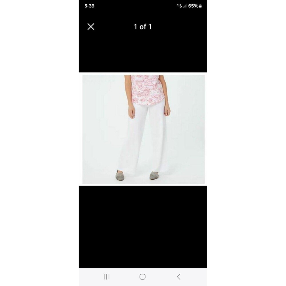 D&Co Beach  knit white pants Large tall